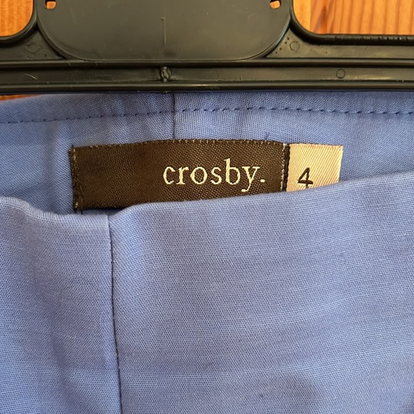 Crosby pull- on slacks in cornflower blue color - Picture 2 of 4